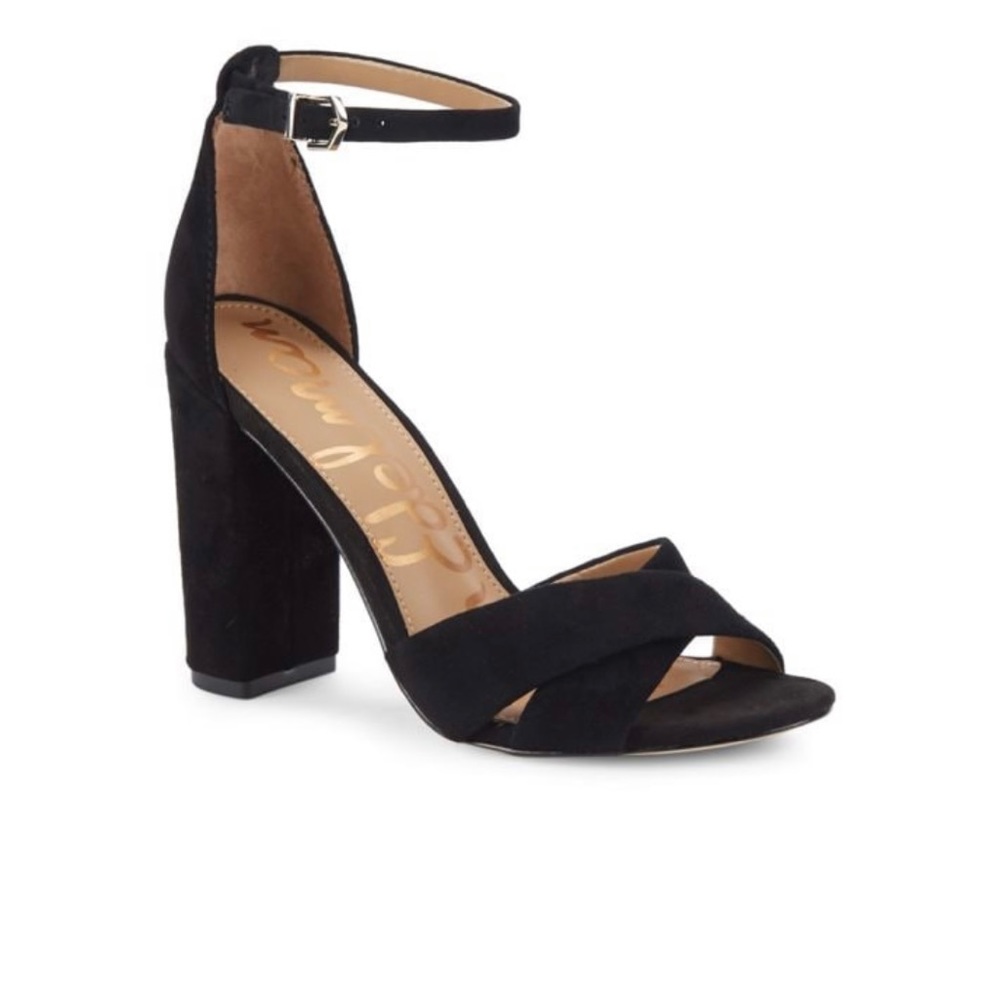 Sam Edelman Yancy Block-Heel Suede Sandals